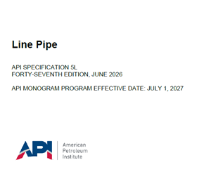 دانلود استاندارد خط لوله- API 5L Spec -2026- Line Pipe