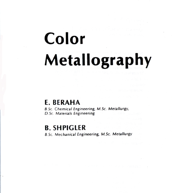 Color metallography