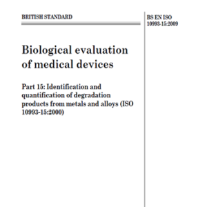 BS EN ISO 10993-15--2009